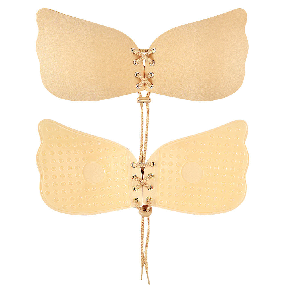 Silicone Chest Stickers Small Chest Large Sling Women's Wedding Dress Invisible Bra Flat Chest Gathering Upper Bracing Thin Breast Stickers Wholesale