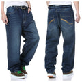 Spring and Autumn New regular Jeans Men's plus size Fat Man Loose Trousers Plus Fat Straight Tube Fat Man Mid-waist Pants