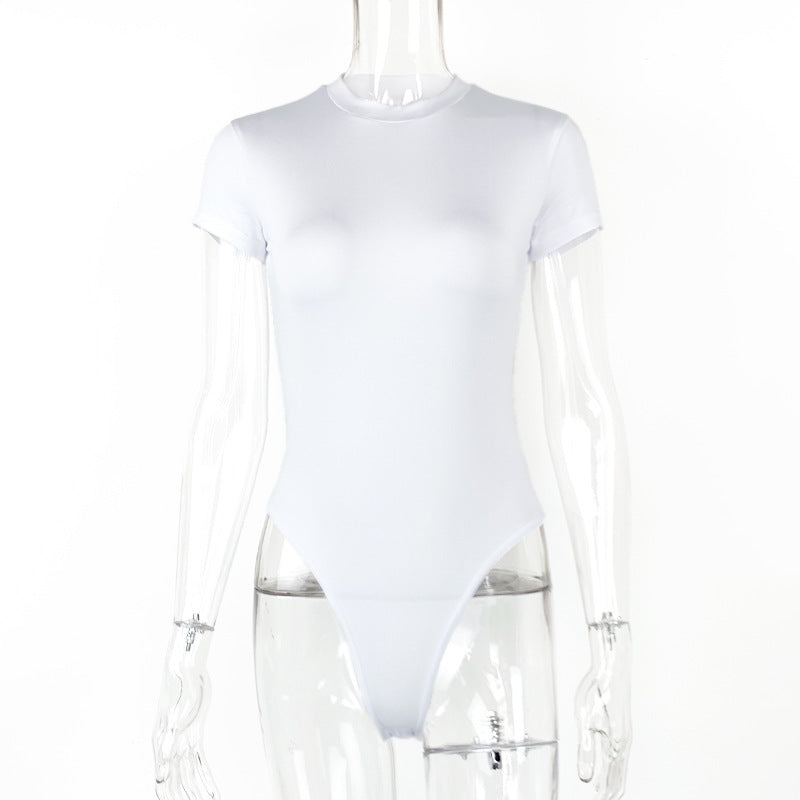 Short-Sleeve Fitted Jumpsuit Bodysuit – Hidden Picks Online