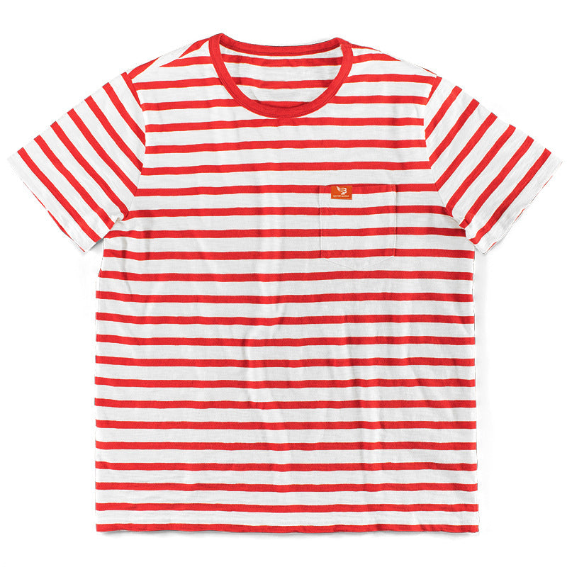 2024 cross-border men's clothing plus size new summer men's fashion casual striped short-sleeved shirt men's round neck T-shirt now