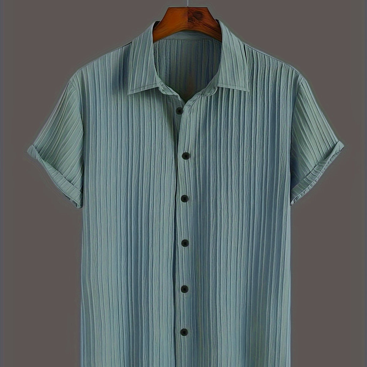 Classic Lapel Solid Color Button-Down Shirt – Hidden Picks Online
