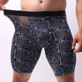 Sports Quick-drying Underwear Men's Summer Ice Silk Thin Breathable Boxers Running Long Anti-wear Leg plus size Boxers