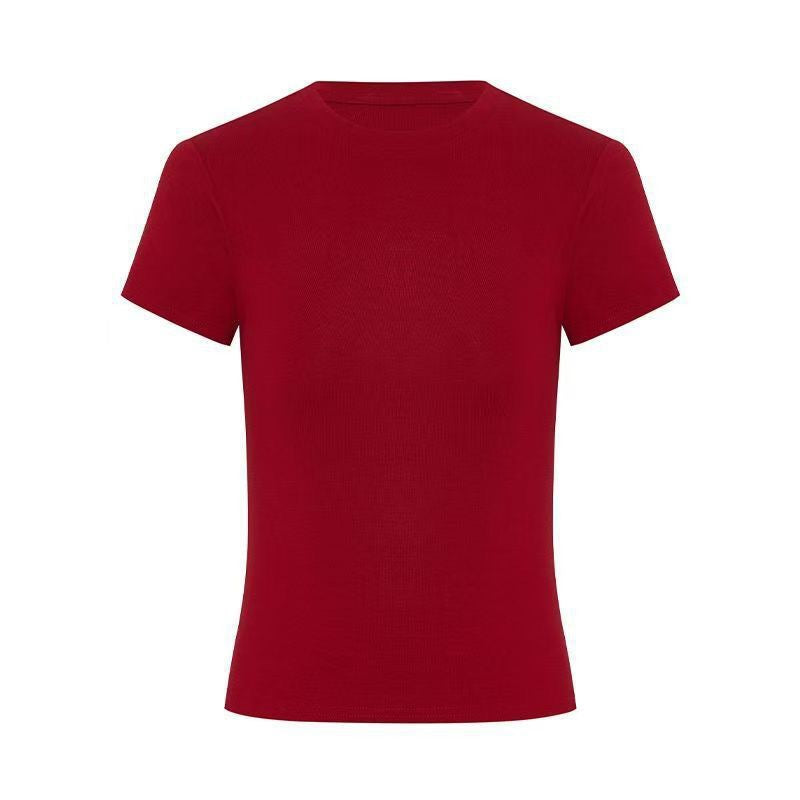 Straight-Shoulder Sculpting Short-Sleeve Top – Hidden Picks Online