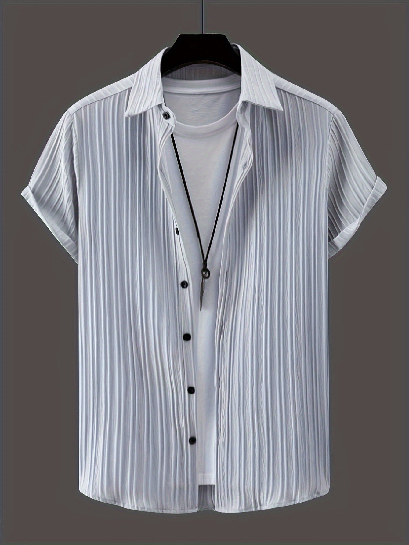 Classic Lapel Solid Color Button-Down Shirt – Hidden Picks Online