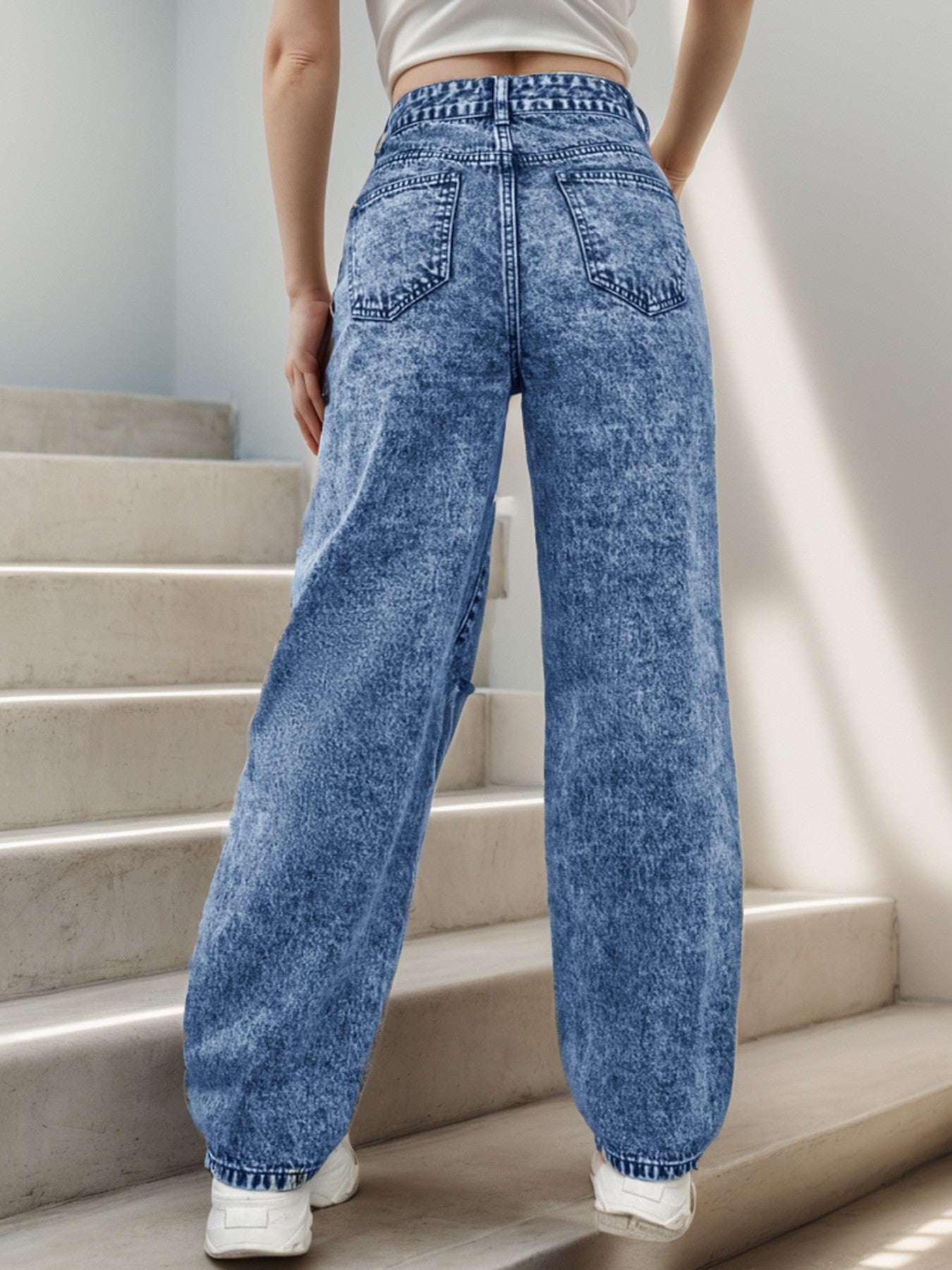 Distressed Street-Style Denim Jeans – Hidden Picks Online