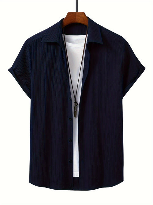 Classic Lapel Solid Color Button-Down Shirt – Hidden Picks Online