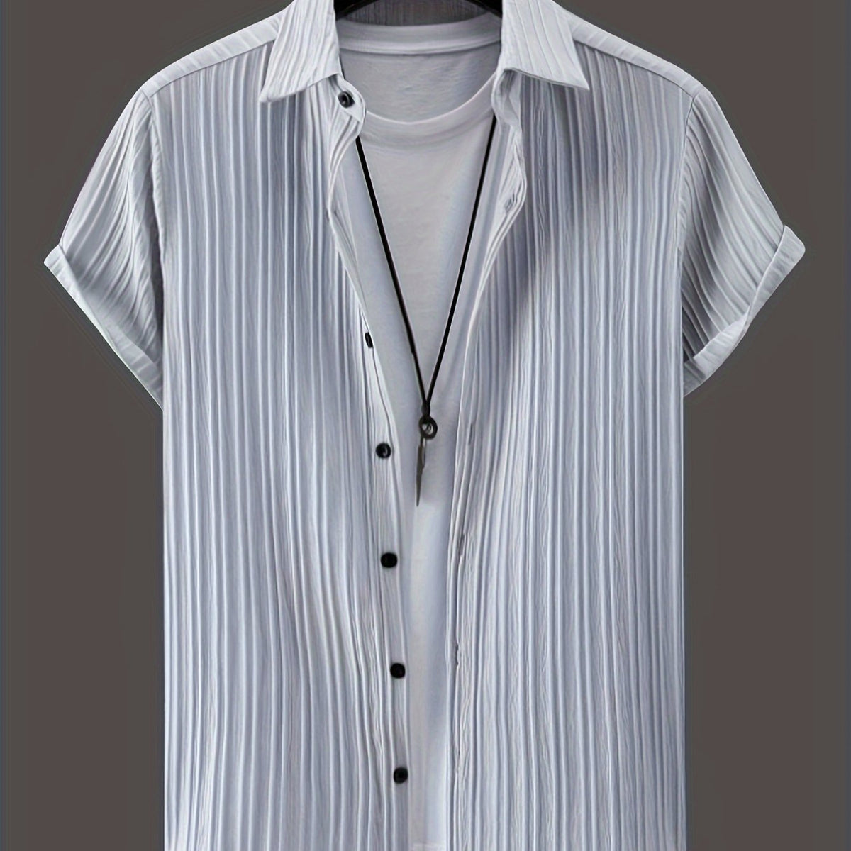 Classic Lapel Solid Color Button-Down Shirt – Hidden Picks Online