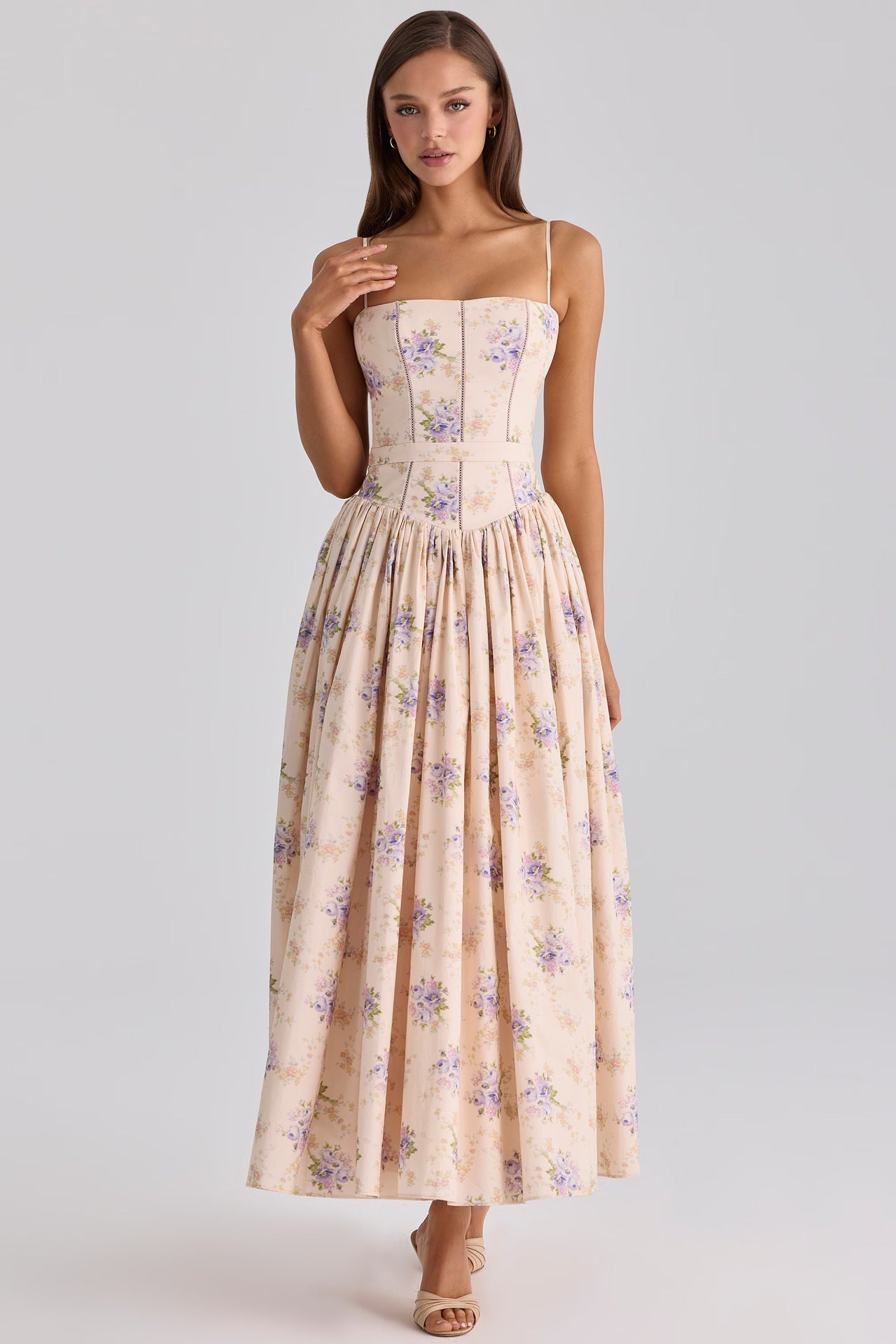 French Floral Spaghetti-Strap Slip Dress – Hidden Picks Online