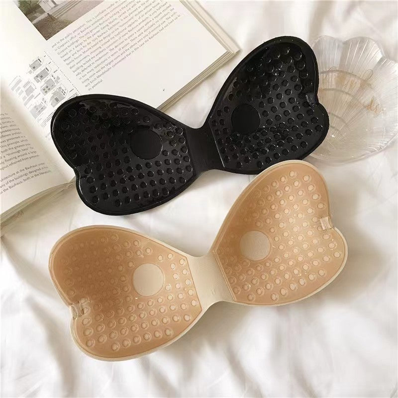 Silicone Chest Stickers Small Chest Large Sling Women's Wedding Dress Invisible Bra Flat Chest Gathering Upper Bracing Thin Breast Stickers Wholesale