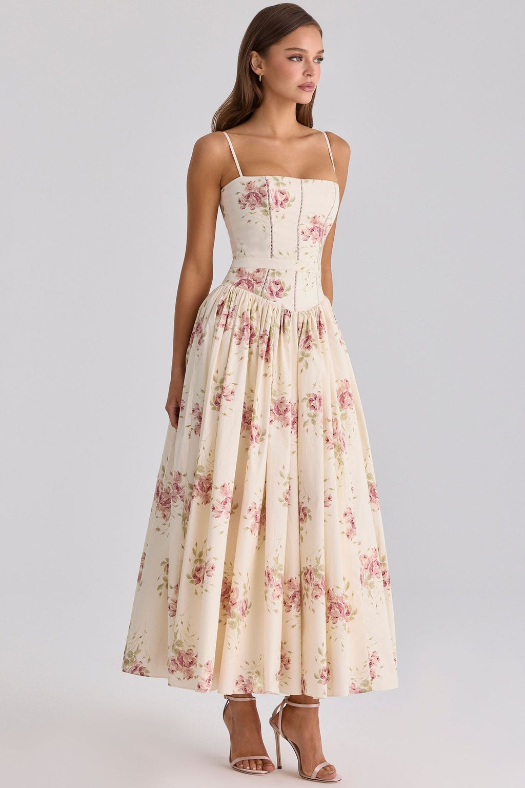 French Floral Spaghetti-Strap Slip Dress – Hidden Picks Online