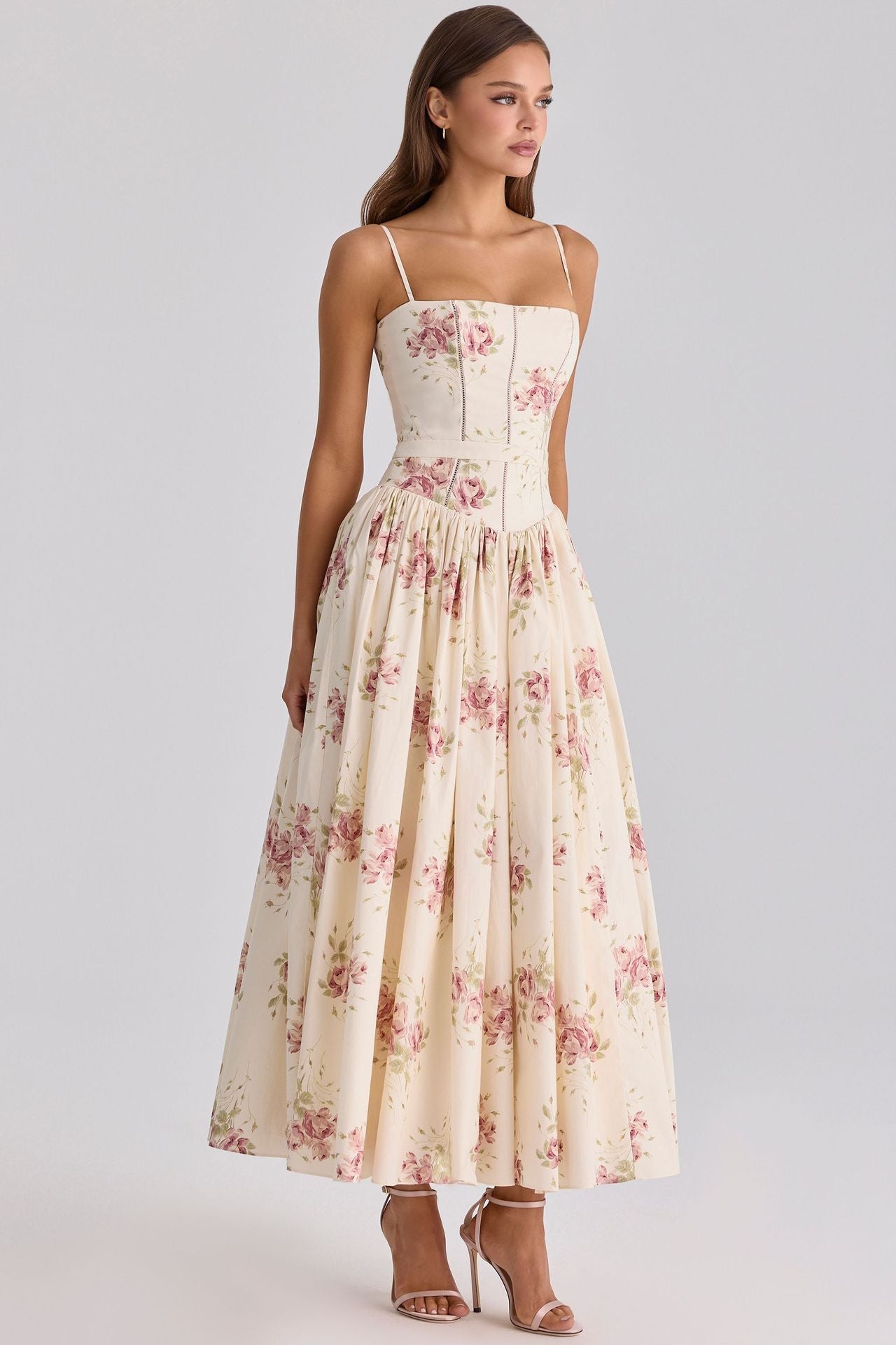 French Floral Spaghetti-Strap Slip Dress – Hidden Picks Online