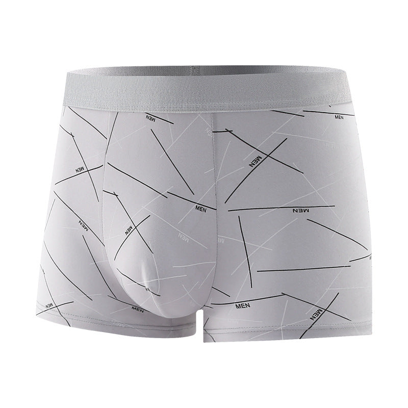 [New Explosions] Men's Underwear Men's Boxer Youth Mid-Waist Boxer Male plus size Shorts Shorts Head
