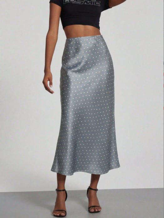 Elegant Satin Midi Skirt – Flowy & Slimming – Hidden Picks Online