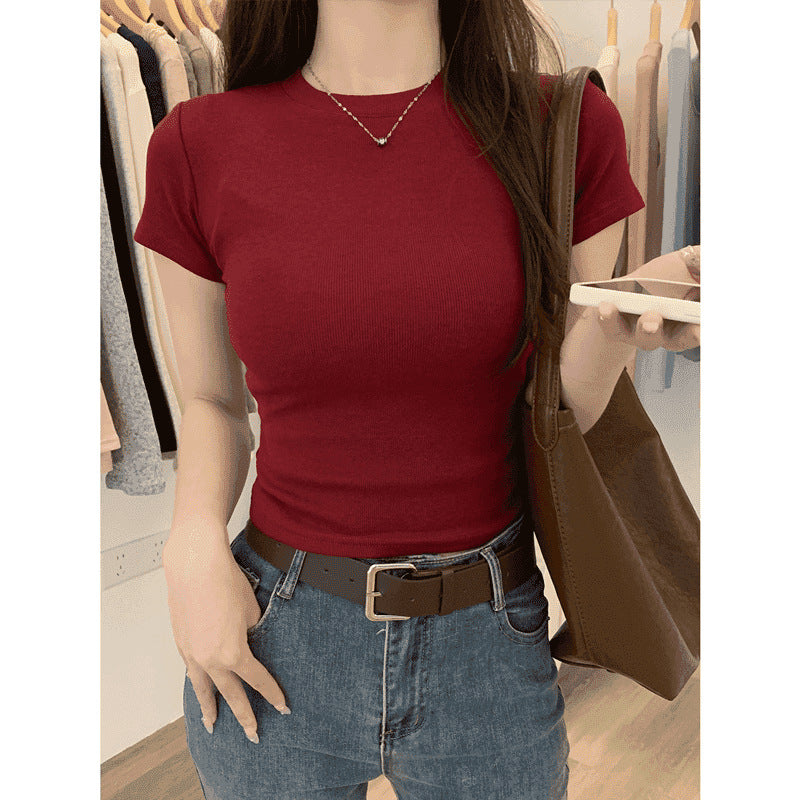 Straight-Shoulder Sculpting Short-Sleeve Top – Hidden Picks Online