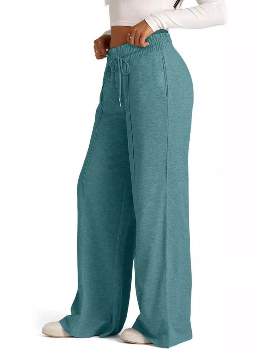 Casual Wide-Leg Drawstring Sweatpants – Hidden Picks Online