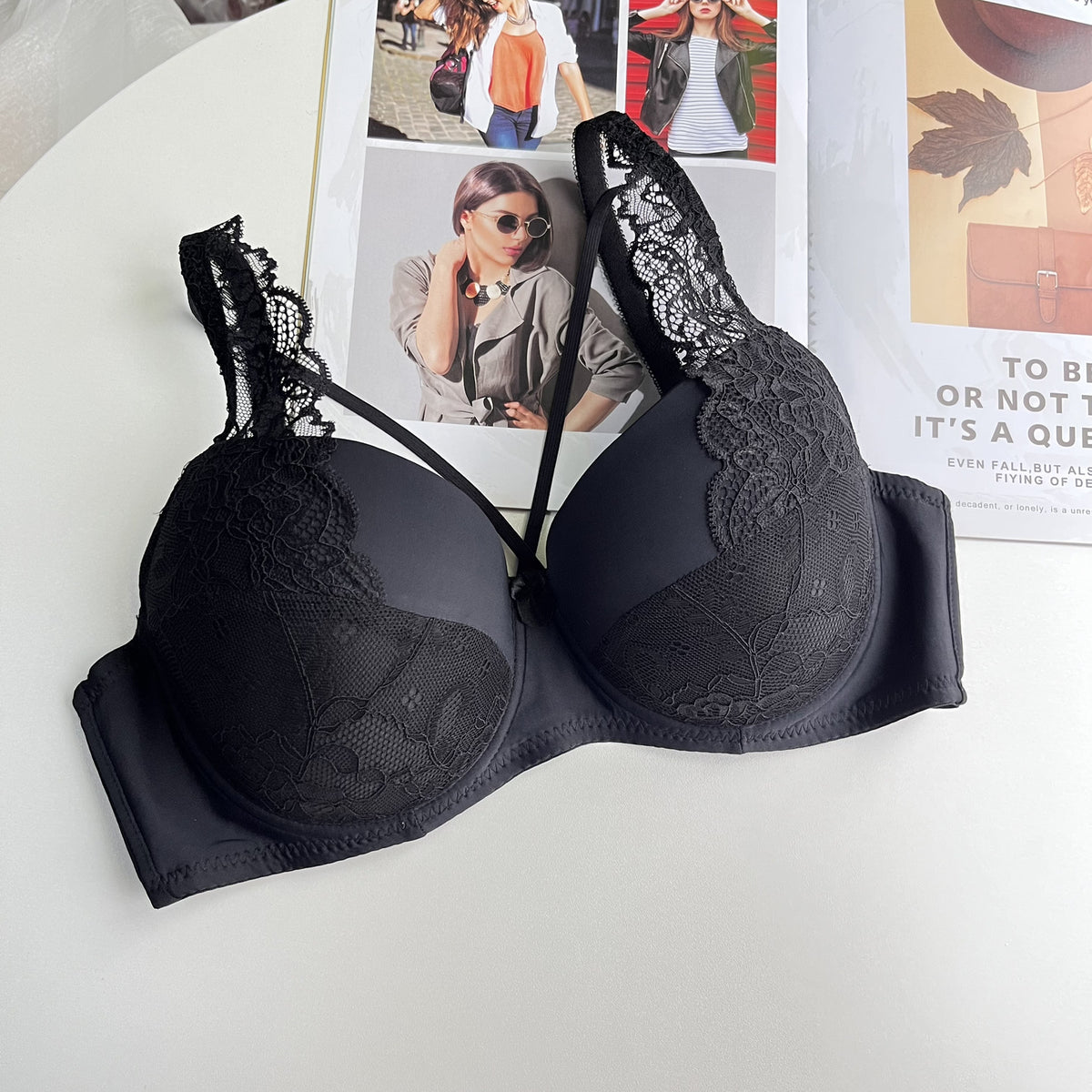 French Lace Push-Up Bra – Plus Size D Cup – Hidden Picks Online
