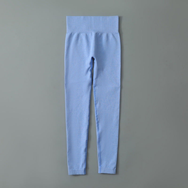 High-Waist Yoga Set – Short Sleeve Top & Hip Pants – Hidden Picks Online