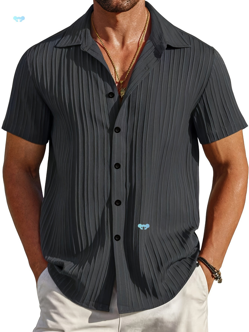 Classic Lapel Solid Color Button-Down Shirt – Hidden Picks Online