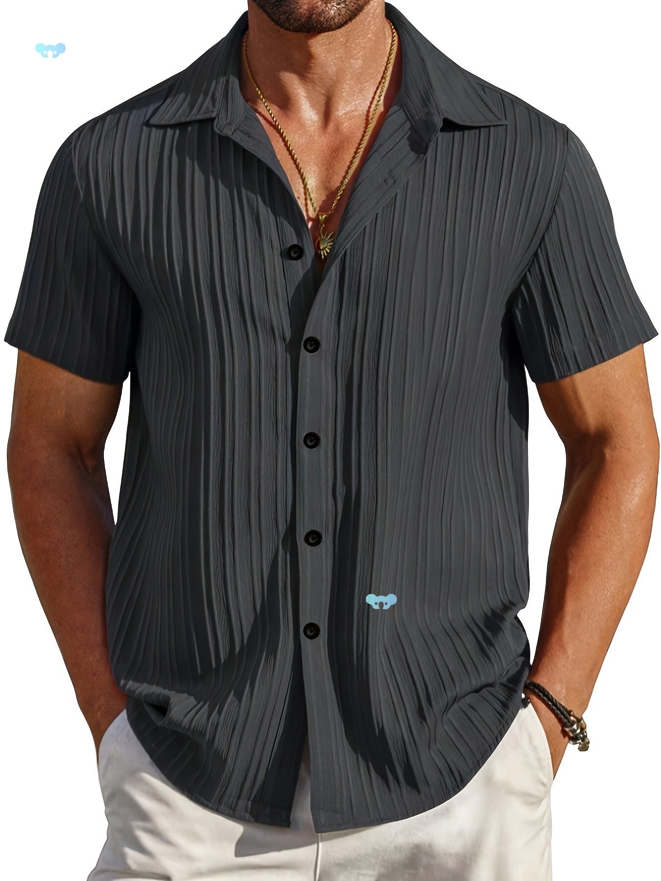Classic Lapel Solid Color Button-Down Shirt – Hidden Picks Online