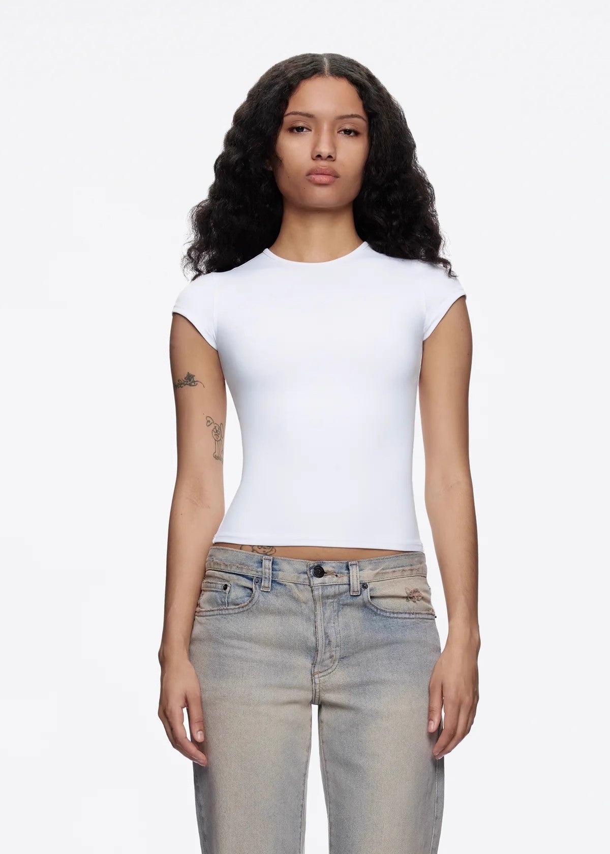 Spot Tankair Sexy Skin-Friendly Nude Elastic Tight Fitness Right Shoulder Small Flying Sleeve T-Shirt Sports Quick-Drying Top