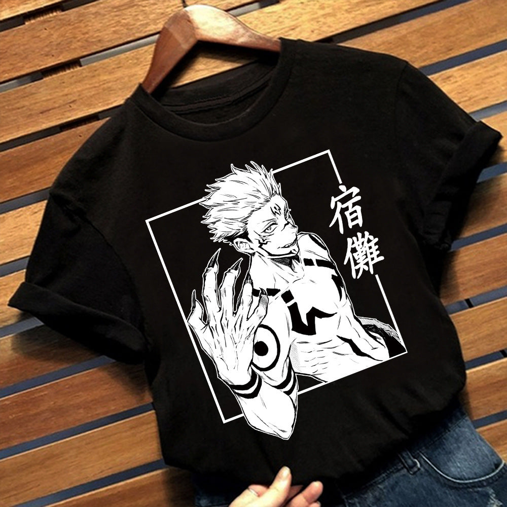 Printed Casual Loose Short-Sleeve Tee – Hidden Picks Online