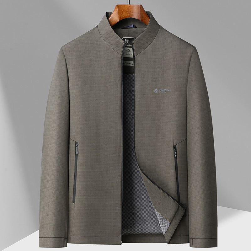 Stand-Collar Business Casual Dad Jacket – Hidden Picks Online
