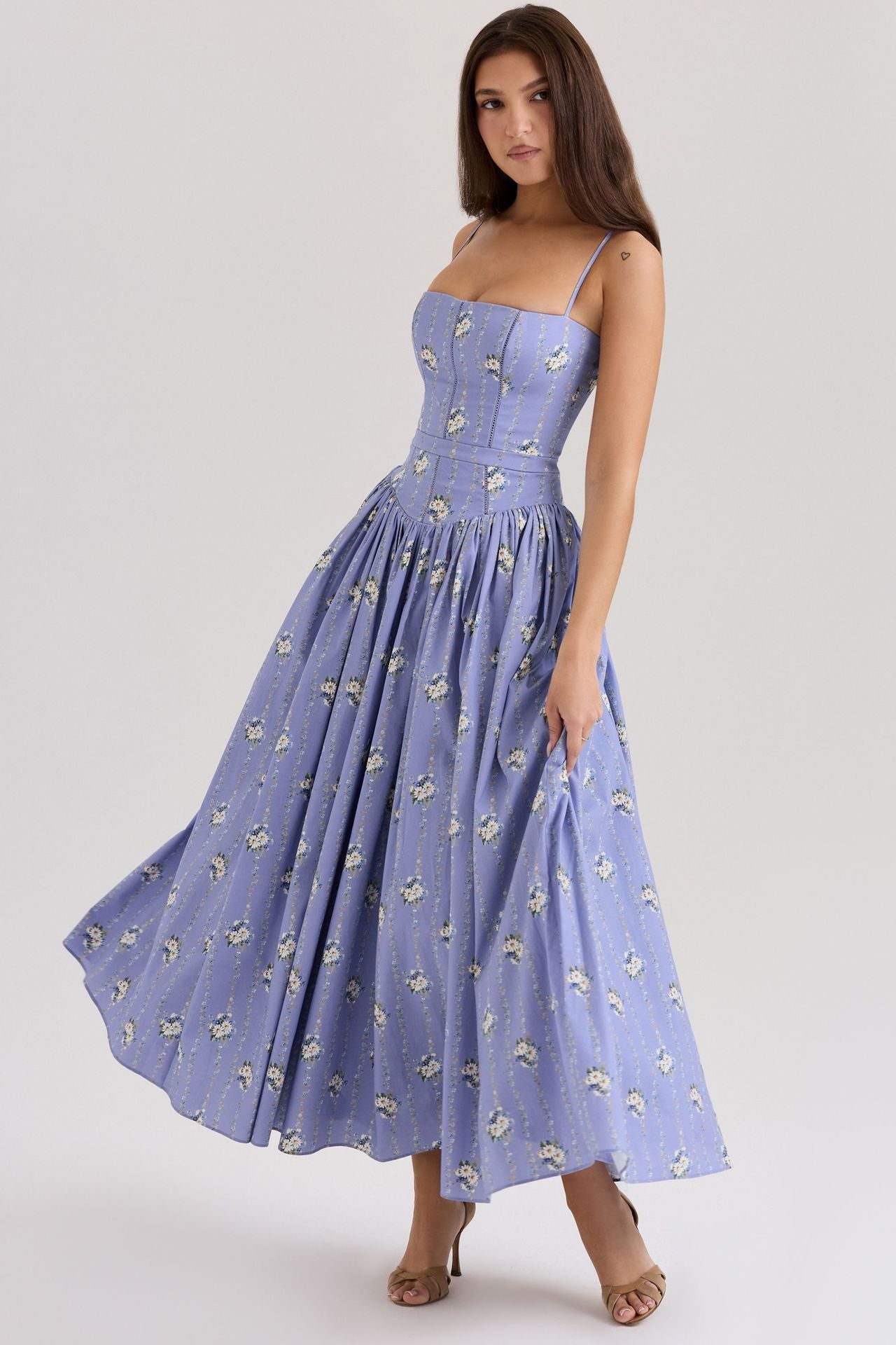 French Floral Spaghetti-Strap Slip Dress – Hidden Picks Online