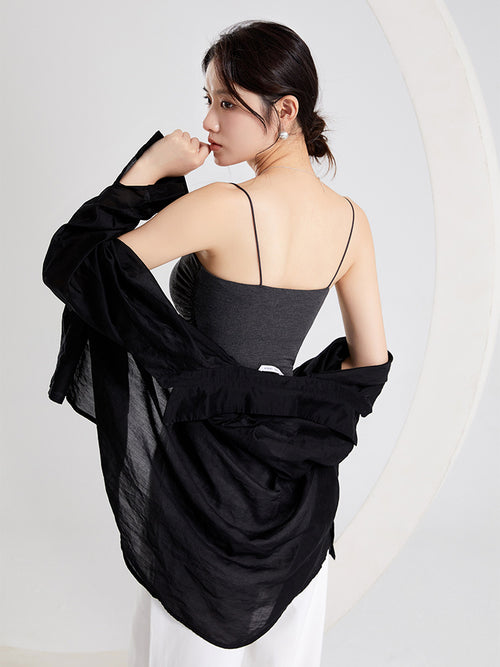 Built-In Bra Pleated Camisole – Summer Essential – Hidden Picks Online
