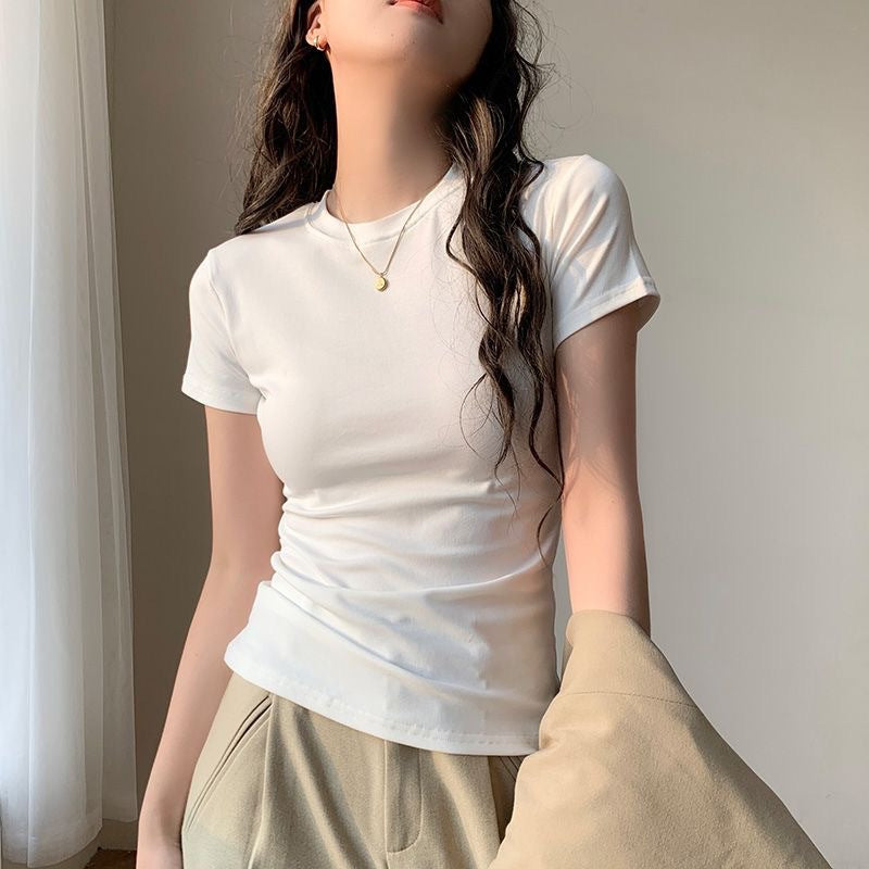 Straight-Shoulder Sculpting Short-Sleeve Top – Hidden Picks Online