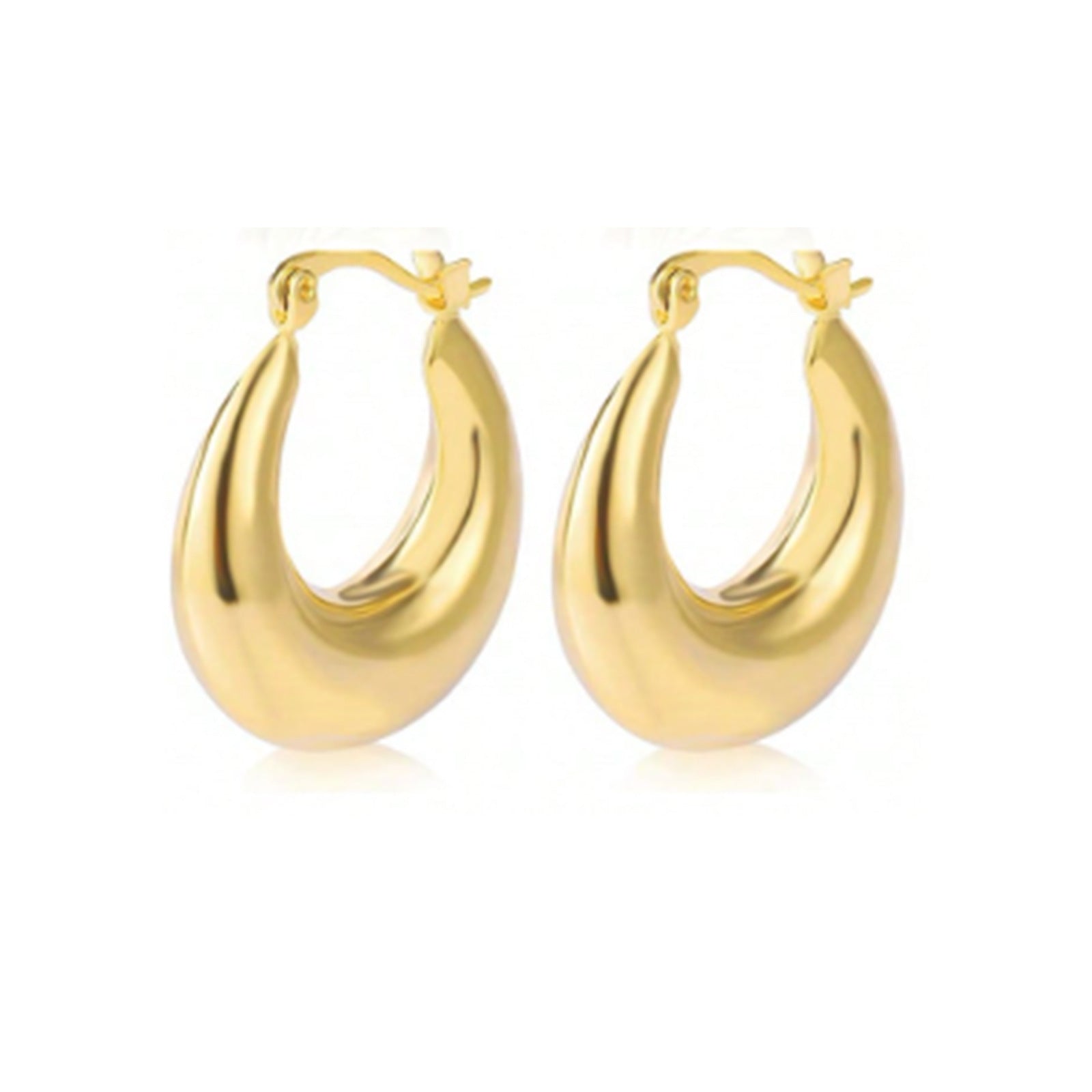 Exaggerated Geometric Circle Earrings – Bold Metal Texture – Hidden Picks Online