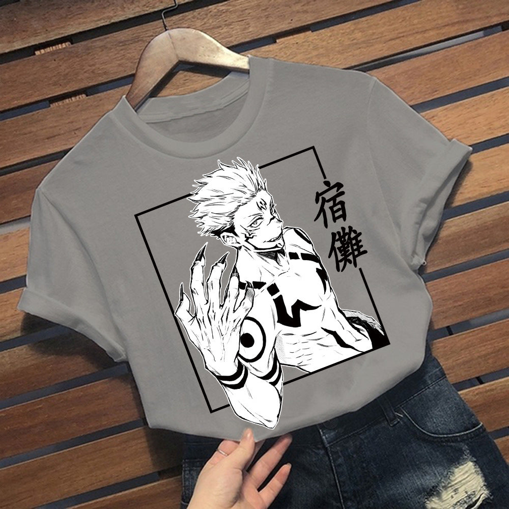 Printed Casual Loose Short-Sleeve Tee – Hidden Picks Online