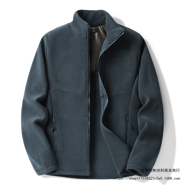 Spring and Autumn Couple's Outdoor Sports Fleece Sweatshirt, Thickened Windproof Mountaineering Warm Fleece Anti-Pilling Jacket