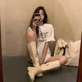 Smiley Face Print Loose Short-Sleeved T-Shirt for Women Spring and Summer New Casual Bottoming Shirt Women's Round Neck Top Dropshipping