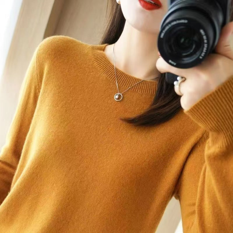 Korean Slim-Fit Ribbed Knit Pullover – Hidden Picks Online