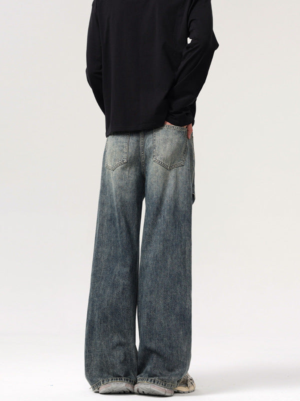 Deconstructed Pleated Loose Wide-Leg Jeans – Hidden Picks Online