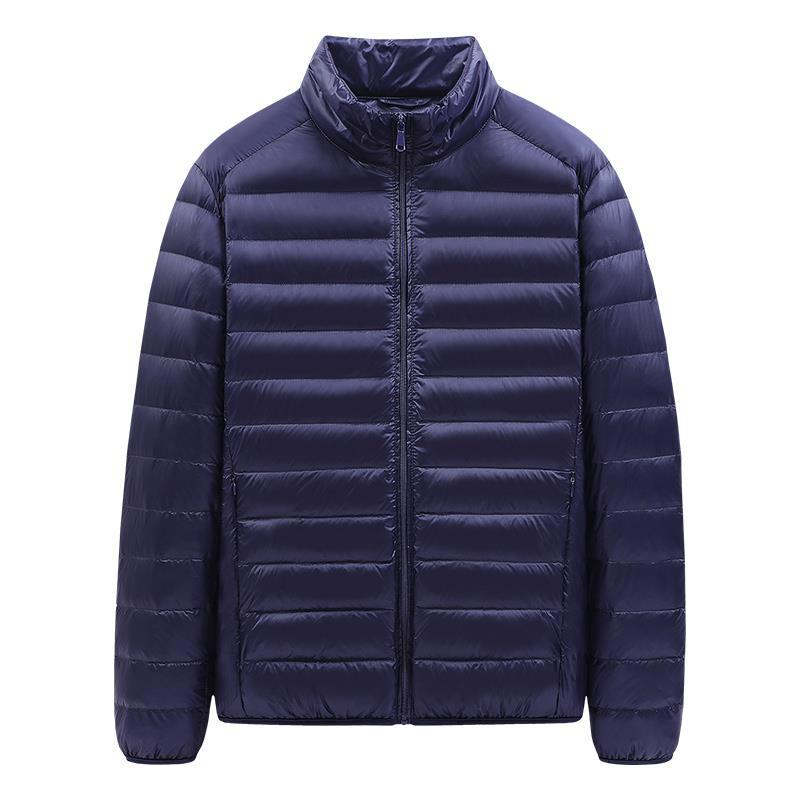2026 New Men's down Cotton Jacket, Youth Solid Color Cotton Coat, in Stock, Lightweight, Large Size Men's Clothing, One-Piece Drop Shipping