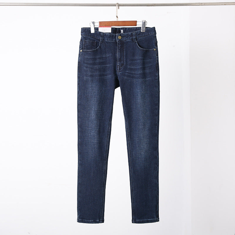 Slim-Fit Fleece-Lined Straight-Leg Jeans – Hidden Picks Online