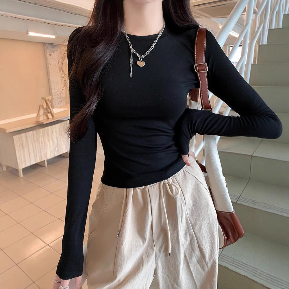Waist-Cinching Long-Sleeve Fitted Top – Hidden Picks Online