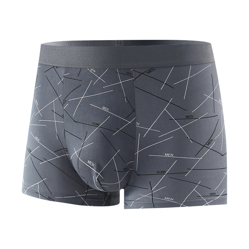 [New Explosions] Men's Underwear Men's Boxer Youth Mid-Waist Boxer Male plus size Shorts Shorts Head