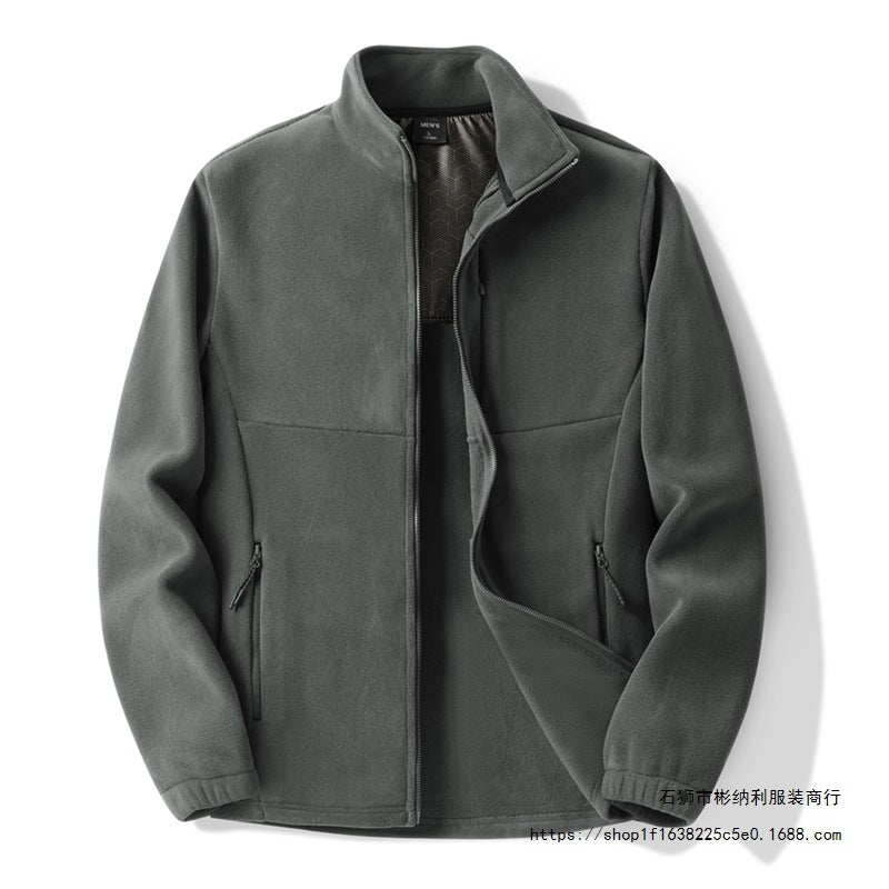 Spring and Autumn Couple's Outdoor Sports Fleece Sweatshirt, Thickened Windproof Mountaineering Warm Fleece Anti-Pilling Jacket