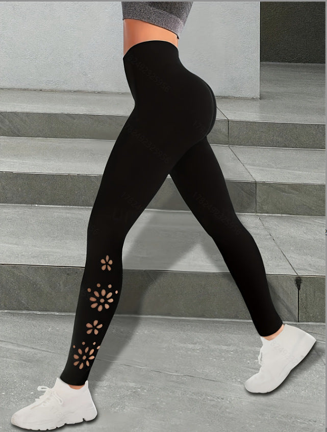 Hollow-Detail Breathable Fitness Leggings – Hidden Picks Online