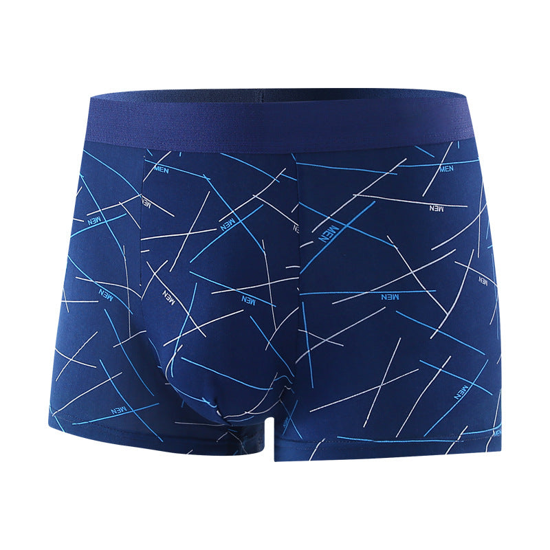 [New Explosions] Men's Underwear Men's Boxer Youth Mid-Waist Boxer Male plus size Shorts Shorts Head