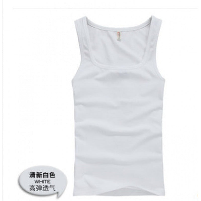 Square-Neck Slim-Fit Cotton Gym Vest – Hidden Picks Online