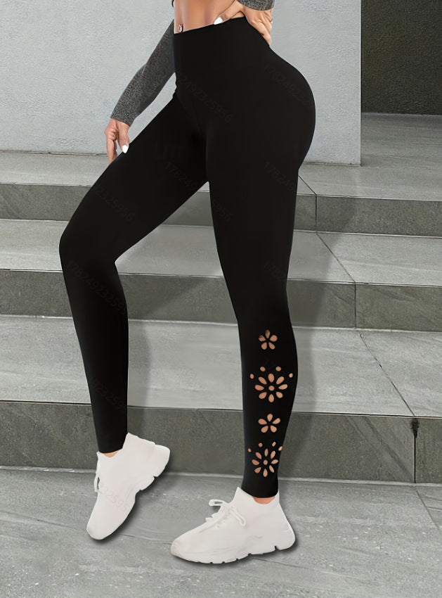 Hollow-Detail Breathable Fitness Leggings – Hidden Picks Online