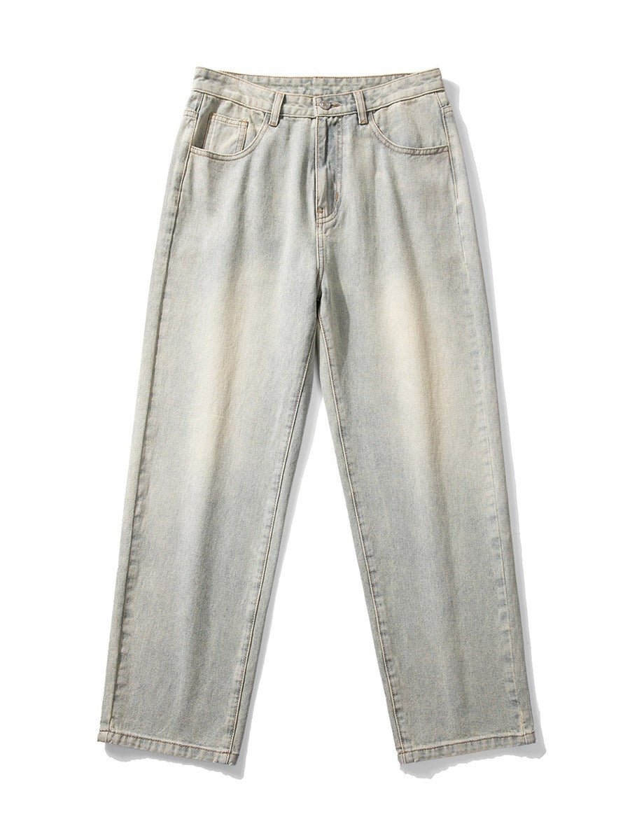 Washed Vintage Loose Straight-Leg Casual Jeans – Hidden Picks Online