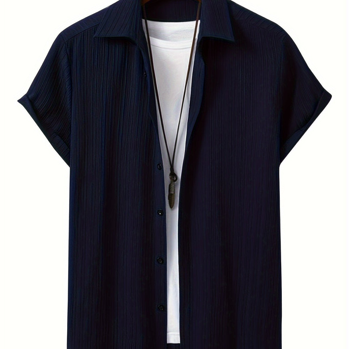 Classic Lapel Solid Color Button-Down Shirt – Hidden Picks Online