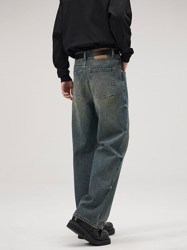 Vintage Tie-Dye Washed Loose Wide-Leg Jeans – Hidden Picks Online