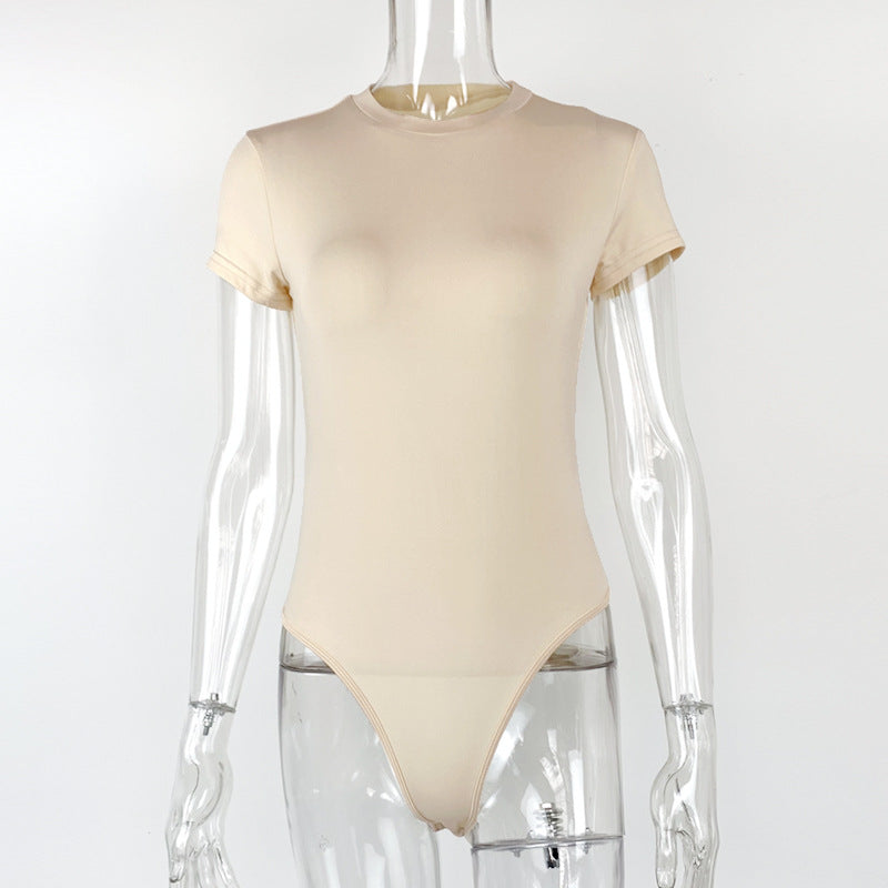 Short-Sleeve Fitted Jumpsuit Bodysuit – Hidden Picks Online