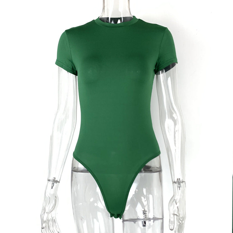 Short-Sleeve Fitted Jumpsuit Bodysuit – Hidden Picks Online