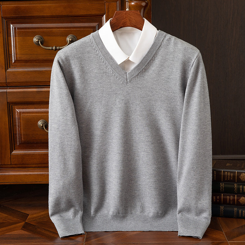 V-Neck Loose Knit Plus-Size Sweater – Hidden Picks Online